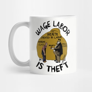 Wage Labor Is Theft - Anti Capitalist, Leftist, Socialist, Class War Mug